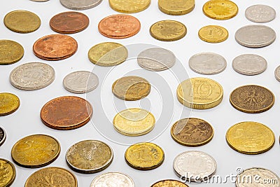 Various coins Editorial Stock Photo