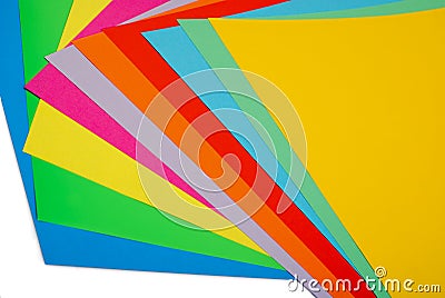 Various color paper Stock Photo