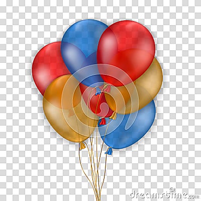 Various colorful balloons. Vector Illustration