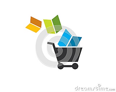 Various colorful book magazine ebook shop store Vector Illustration