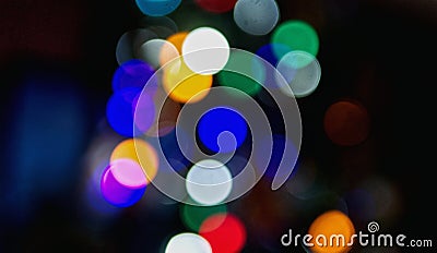 Various coloured lights creating an abstract background. Stock Photo