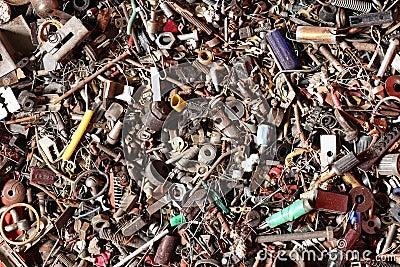 Various components and material - garbage Stock Photo