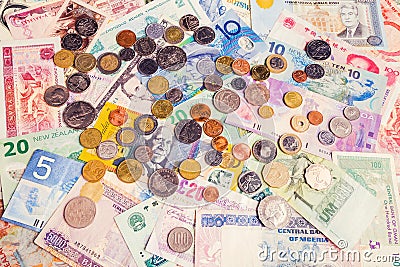 Various currencies Stock Photo