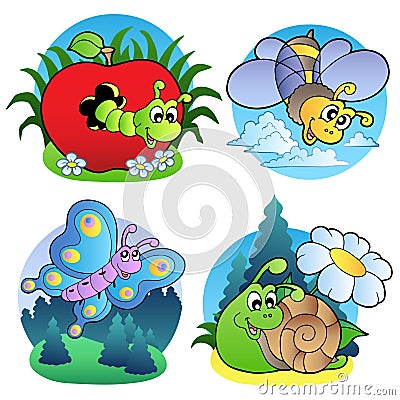 Various cute insect images 1 Vector Illustration
