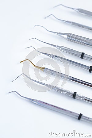 Various dental instruments Stock Photo