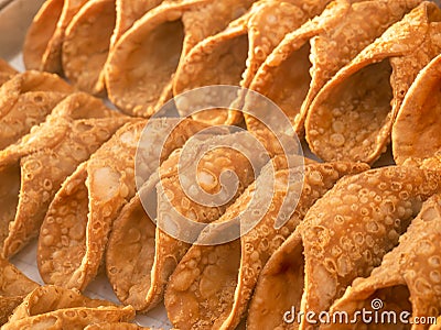 various empty Sicilian cannoli, classic dessert from southern Italy Stock Photo