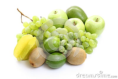 Various green fruits Stock Photo