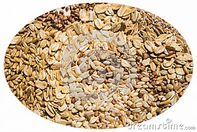 Various groats and cereals Stock Photo