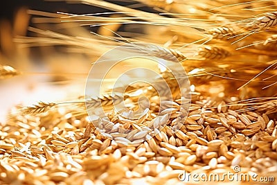 Various groats legumes, grains. Many types of cereals collected together. Agriculture and healthy eating concept. Close-up. Stock Photo