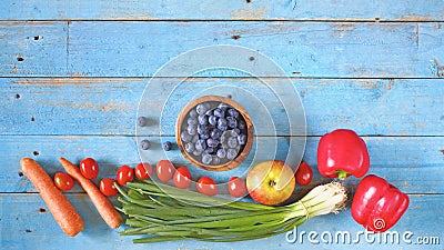 Various healthy foods Stock Photo