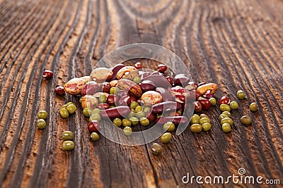 Various healthy legumes Stock Photo