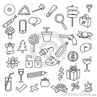 Various icons Vector Illustration