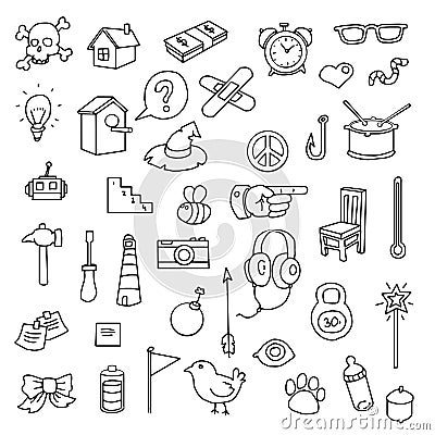 Various icons Vector Illustration