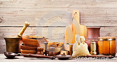 Various kitchen utensils Stock Photo