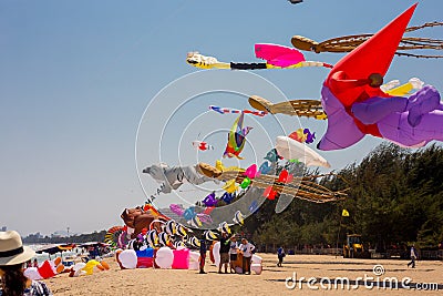 The various kites Editorial Stock Photo