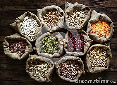 Various of legumes Stock Photo