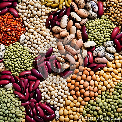 various legumes high-quality picture leguminous. Generative AI Stock Photo