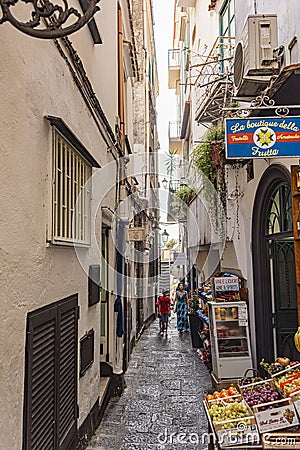 Oranges, Lemons and Limes for sale on the Amalfi coast, Campagnia, Italy, October 2023 Editorial Stock Photo