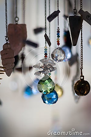 Pendulum esoteric and magic tool Stock Photo