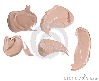 Various make up liquid powder strokes Stock Photo