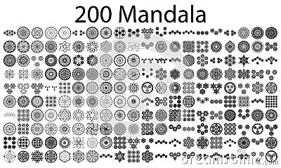 Various mandala collections - 200 Vector Illustration