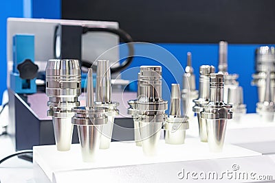 Various many type new and high precision tool holder device for interface cutting tool and spindle of cnc machining center or Stock Photo