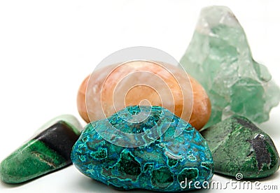 Various Minerals and crystals Stock Photo