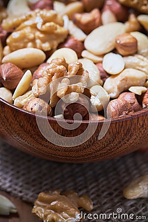 Various mixed nuts Stock Photo