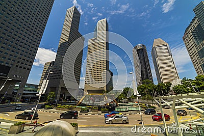 Various modern buildings with futuristic design Editorial Stock Photo