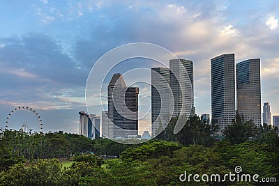 Various modern buildings with futuristic design Editorial Stock Photo