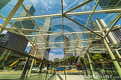 Various modern buildings with futuristic design Editorial Stock Photo