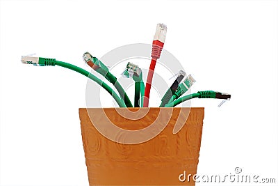 Various network cable Stock Photo