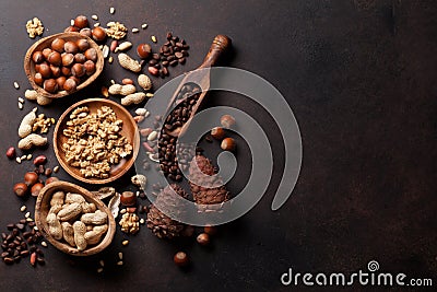 Various nuts Stock Photo