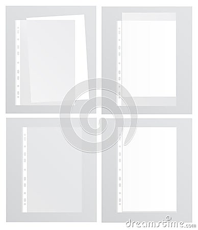 Various options for paper files Vector Illustration