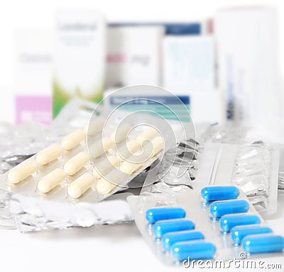 Various pharmaceuticals Stock Photo