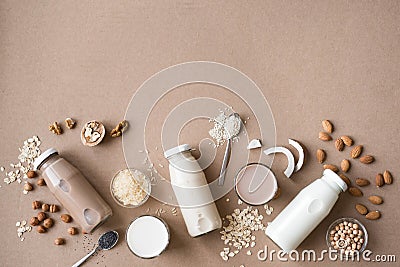 Various plant based milk Stock Photo