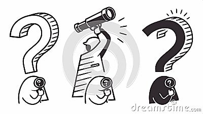 Question mark variations, query symbols, doubt icons, asking signs, uncertainty marks, help icons vector design Generative AI Vector Illustration