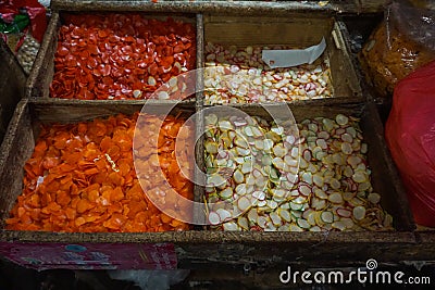 Various raw crackers photo taken in Jakarta ndonesia Stock Photo