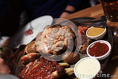 Various roasted meat Stock Photo
