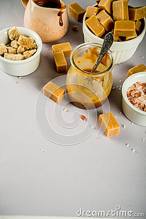 Various salted caramel Stock Photo