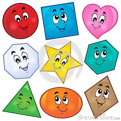 Various shapes theme image 1 Vector Illustration