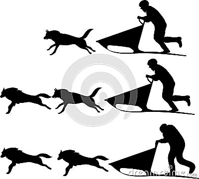 Various sleds Vector Illustration