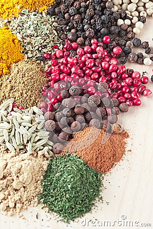 Various Spices Stock Photo