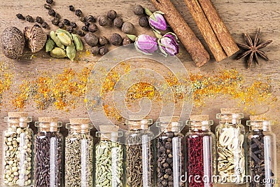 Various spices seeds Stock Photo