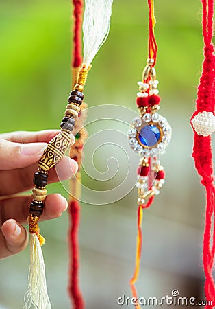 Various Style Of Rakhi Stock Photo