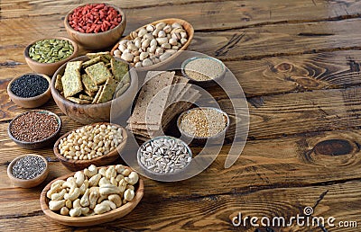 Various super foods Stock Photo