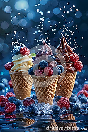 icecream creations Stock Photo