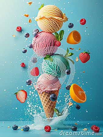 icecream creations Stock Photo