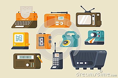 Various technics set Vector Illustration