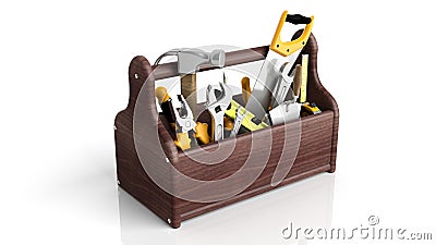 Various tools in toolkit Stock Photo